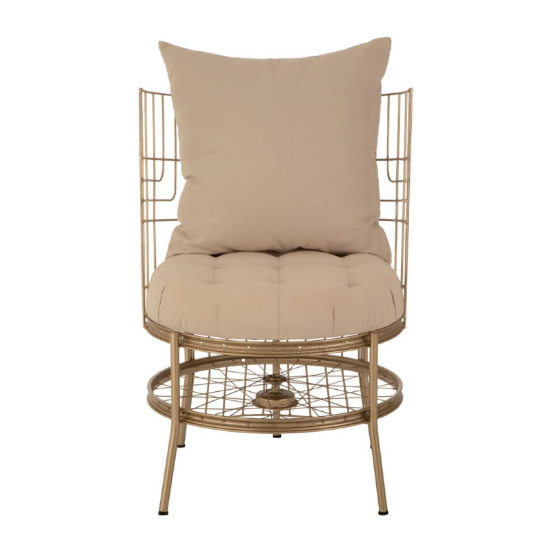 Mantis Champagne Gold Finish Chair – Elegant Metallic Style with Modern Sculptural Design