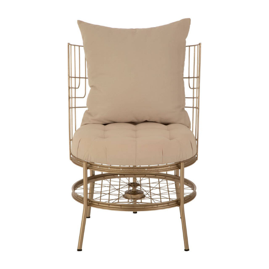 Mantis Champagne Gold Finish Chair – Elegant Metallic Style with Modern Sculptural Design