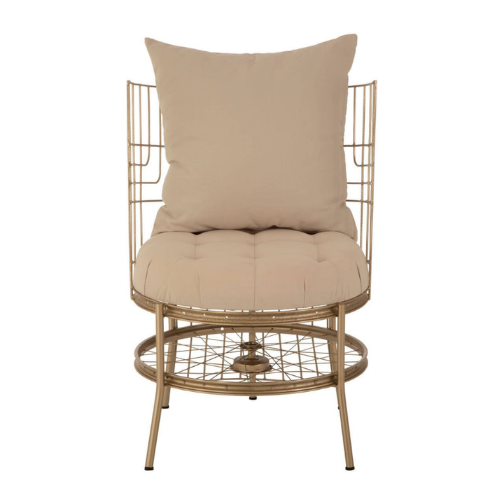 Mantis Champagne Gold Finish Chair – Elegant Metallic Style with Modern Sculptural Design