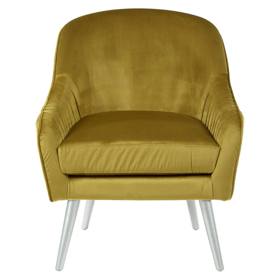 Louxor Mustard Velvet Armchair – Bold Retro-Inspired Style with Luxurious Comfort