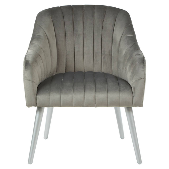 Louxor Grey Fabric Armchair – Modern Comfort with Elegant Neutral Style