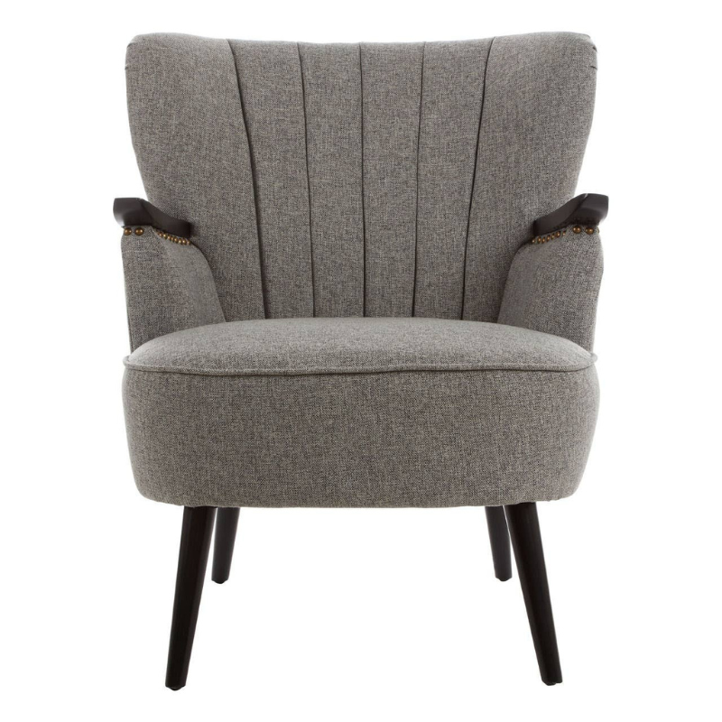 Hampstead Grey Fabric Armchair – Timeless Neutral Style with Plush Everyday Comfort