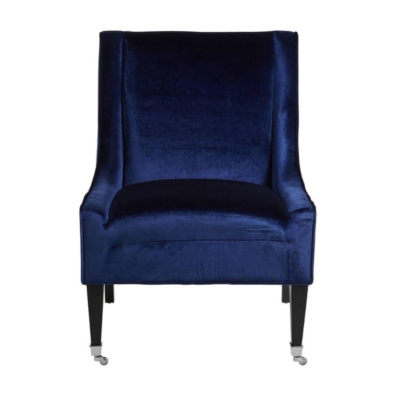 Downton Blue Velvet Chair – Luxurious Comfort with Elegant Modern Design