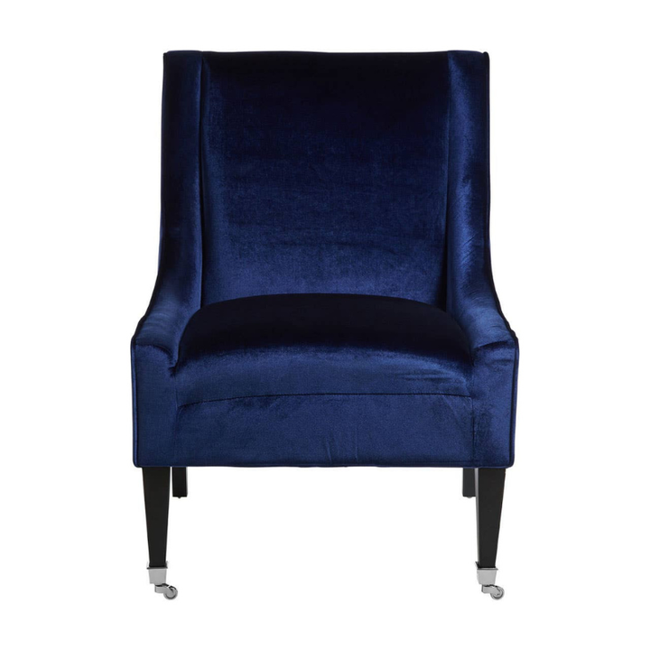 Downton Blue Velvet Chair – Luxurious Comfort with Elegant Modern Design