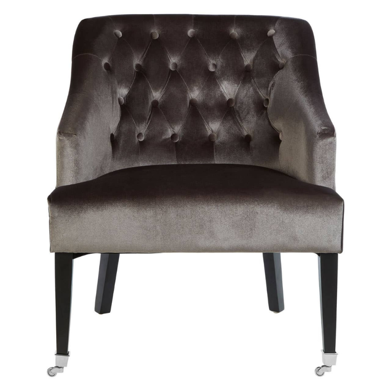 Darwin Grey Velvet Chair – Contemporary Comfort with Elegant, Timeless Style