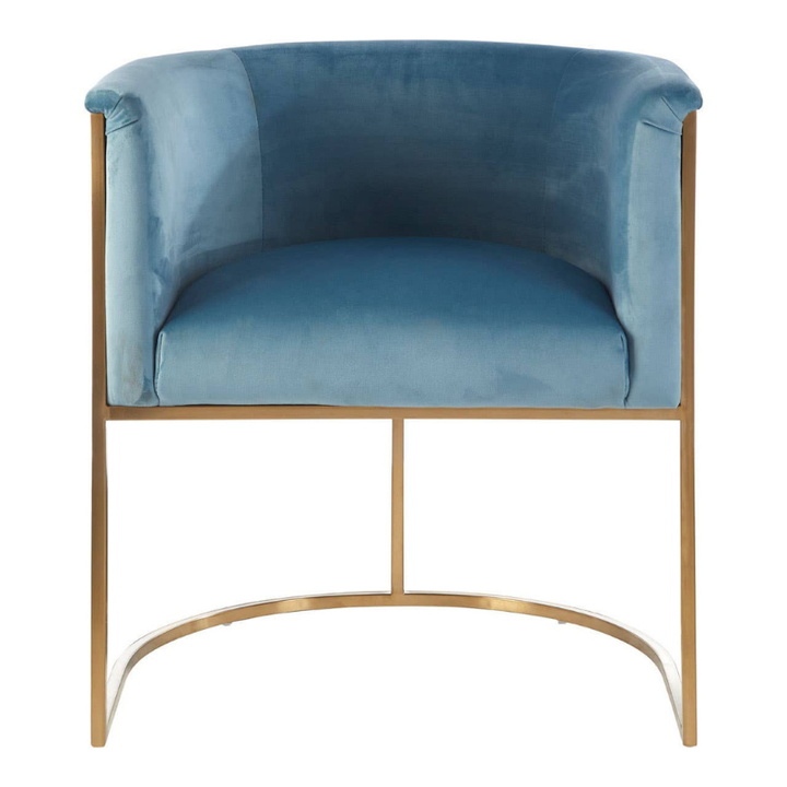 Mias Blue Velvet Chair – Luxurious Modern Style with Plush, Inviting Comfort