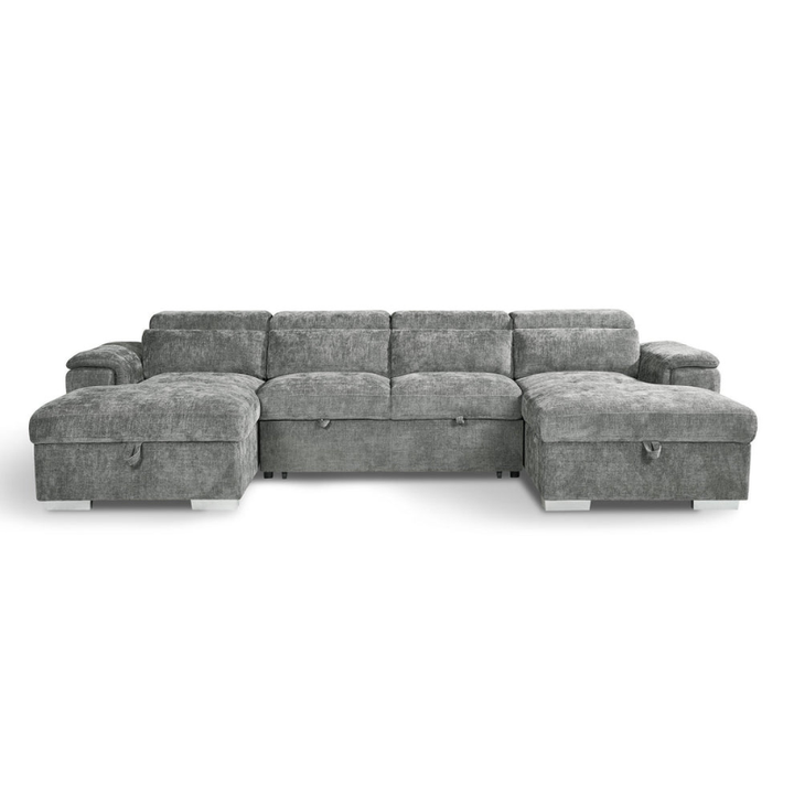 Alaya Sofabed Grey U Shape Corner – Contemporary Comfort with Versatile Functionality