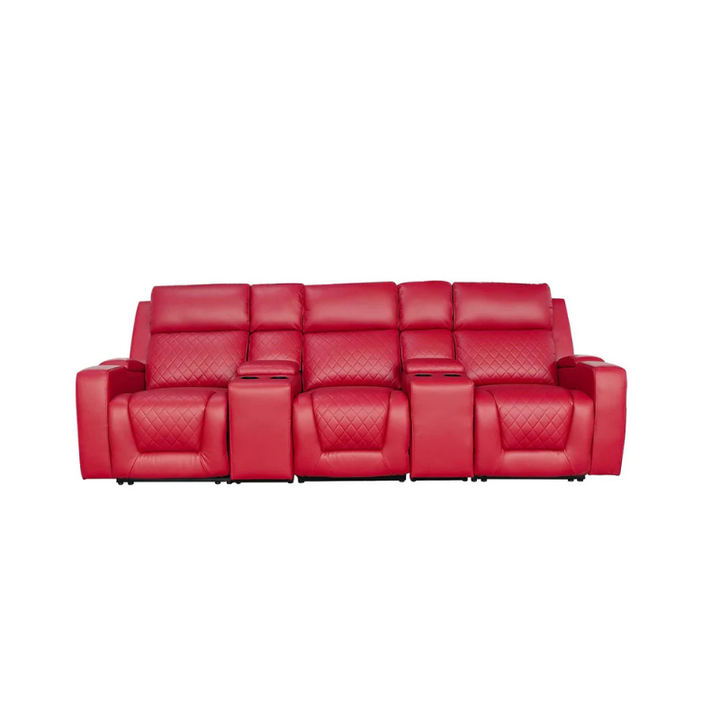 Florence Cinema Sofa Red 3 Seater – Contemporary Comfort with Bold Home Cinema Style