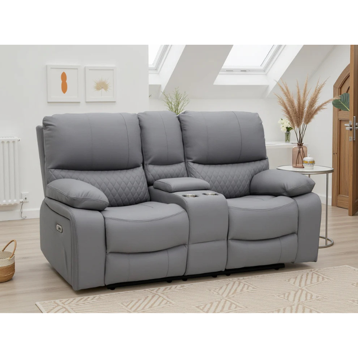 Orla Electric Recliner Sofa Grey 2 Seater – Contemporary Comfort with Modern Style