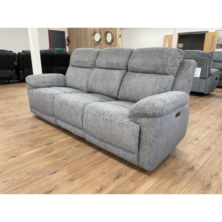 Owen Electric Recliner Grey 3 Seater – Contemporary Comfort with Effortless Relaxation