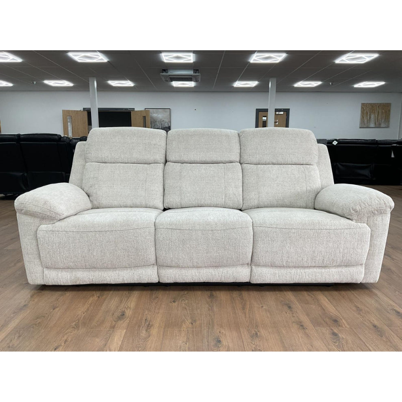 Owen Electric Recliner Beige 3 Seater – Contemporary Comfort with Soft Neutral Style