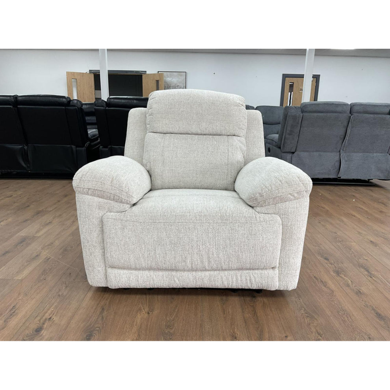 Owen Electric Recliner Beige Armchair – Contemporary Comfort with Soft Neutral Style