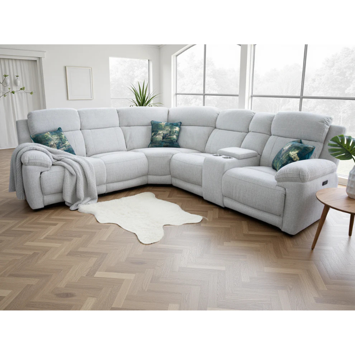 Owen Electric Recliner Sofa Beige Large Corner – Contemporary Comfort with Spacious Elegance