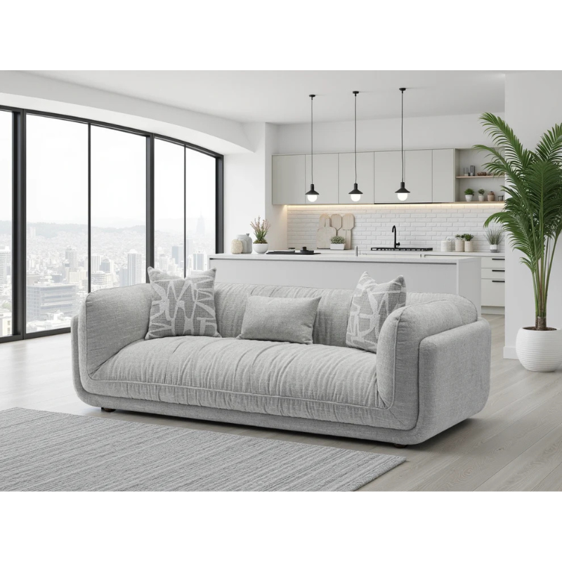 Oxford Sofa Grey 3 Seater – Timeless Comfort with Contemporary Style