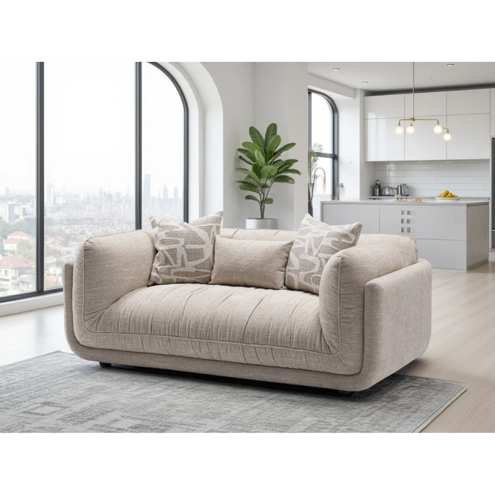 Oxford Sofa Beige 2 Seater – Timeless Comfort with Contemporary Style