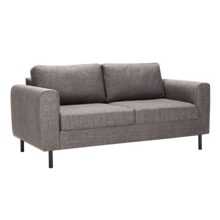Omaha 2 Seater Fabric Sofa in Light Grey-Brown – Contemporary Comfort with Modern Style