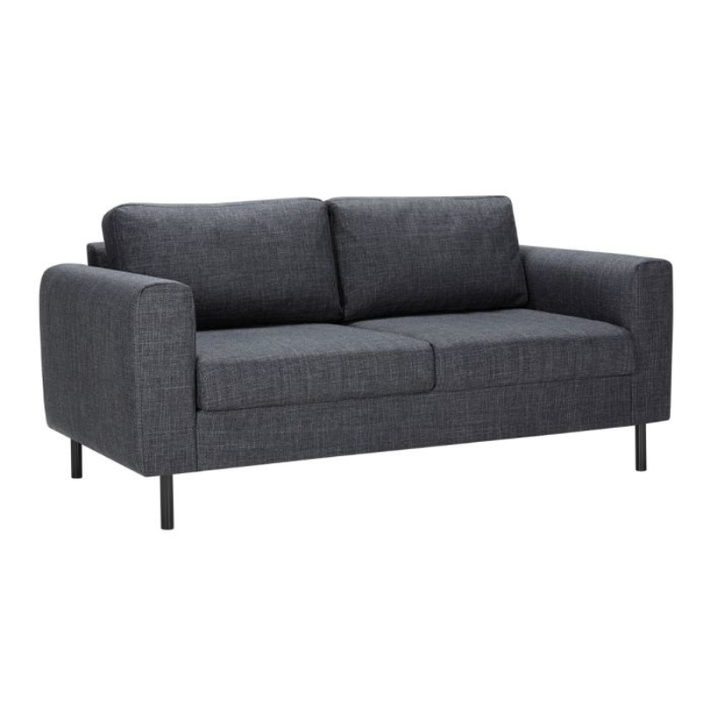 Omaha 2 Seater Sofa Dark Grey & Basel Fabric – Contemporary Comfort with Modern Style