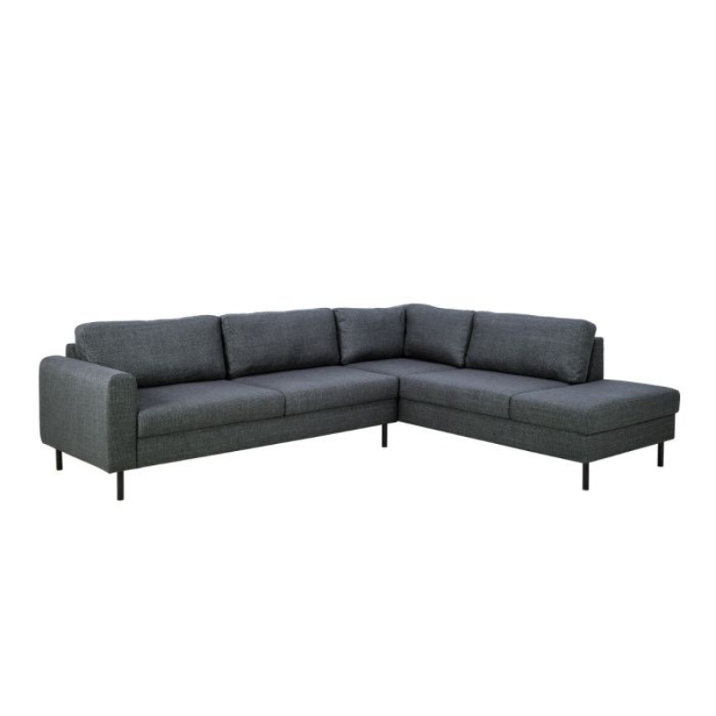 Omaha Right-Hand Facing Corner Sofa in Dark Grey Fabric – Contemporary Comfort with Modern Style