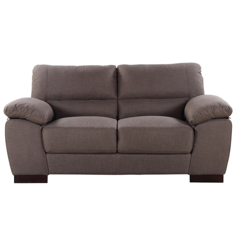 Dark Brown Woven Fabric 2 Seater Sofa – Refined Comfort with Contemporary Elegance