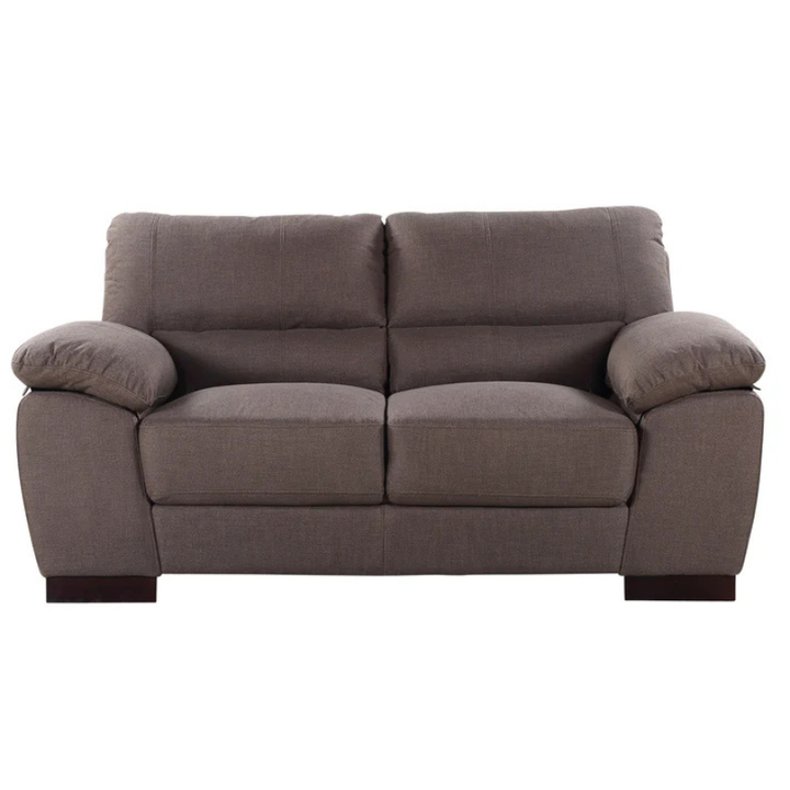 Dark Brown Woven Fabric 2 Seater Sofa – Refined Comfort with Contemporary Elegance