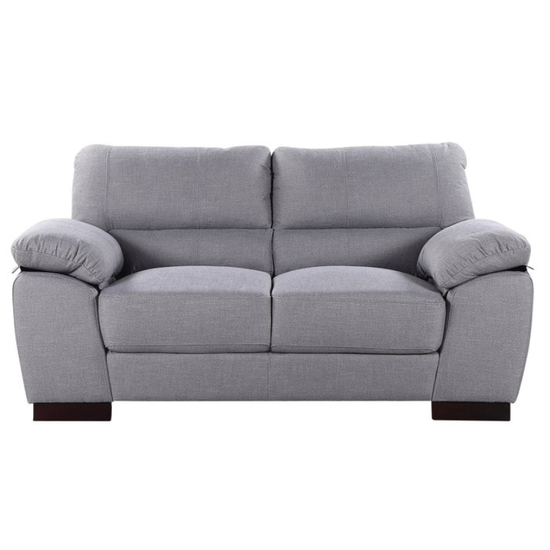 Grey Woven Fabric 2 Seater Sofa – Contemporary Comfort with Refined Style