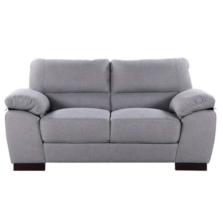 Grey Woven Fabric 2 Seater Sofa – Contemporary Comfort with Refined Style