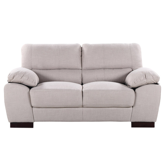 Sand Woven Fabric 2 Seater Sofa – Contemporary Comfort with Refined Style