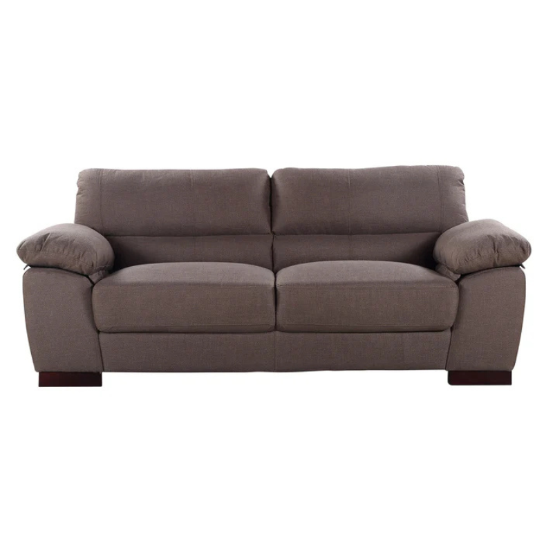 Dark Brown Woven Fabric 3 Seater Sofa – Refined Comfort with Contemporary Elegance