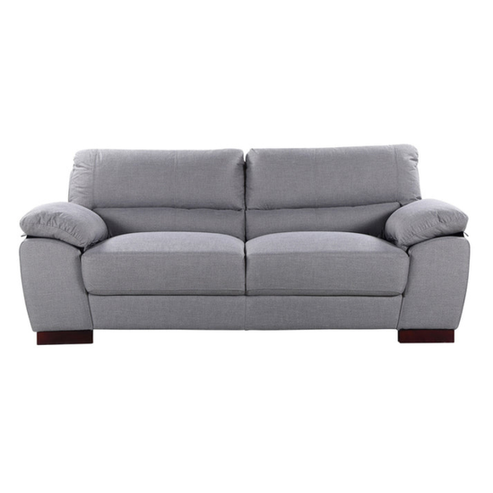 Grey Woven Fabric 3 Seater Sofa – Contemporary Comfort with Refined Style