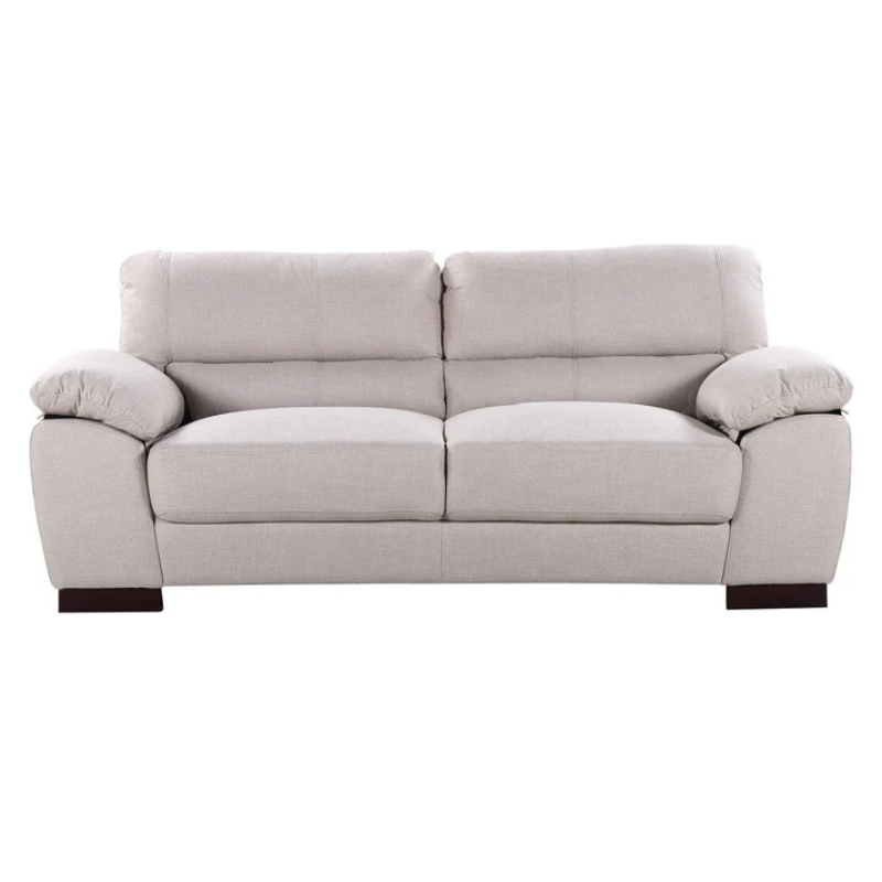 Sand Woven Fabric 3 Seater Sofa – Contemporary Comfort with Warm Elegance
