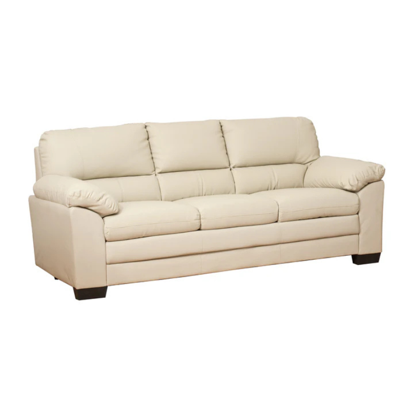 Cream Leather 3 Seater Sofa – Timeless Elegance with Everyday Comfort