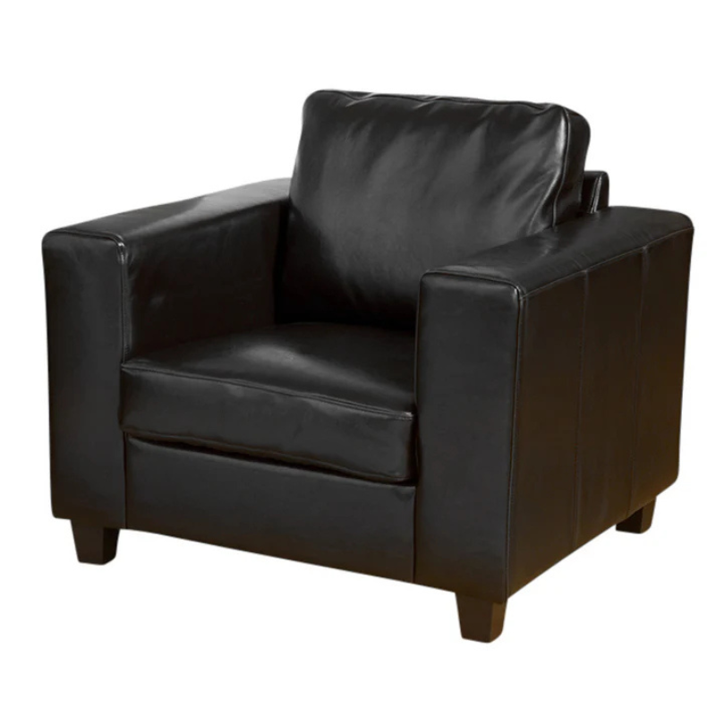 Black Leather Armchair – Timeless Luxury with Refined Comfort