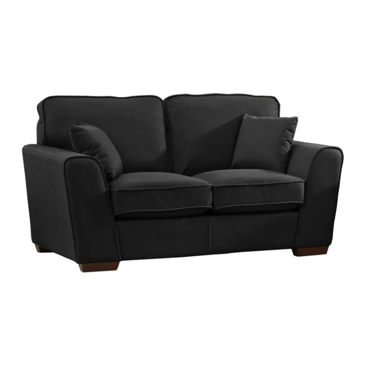 Charcoal Fabric 2 Seater Sofa – Contemporary Comfort with Wooden Frame