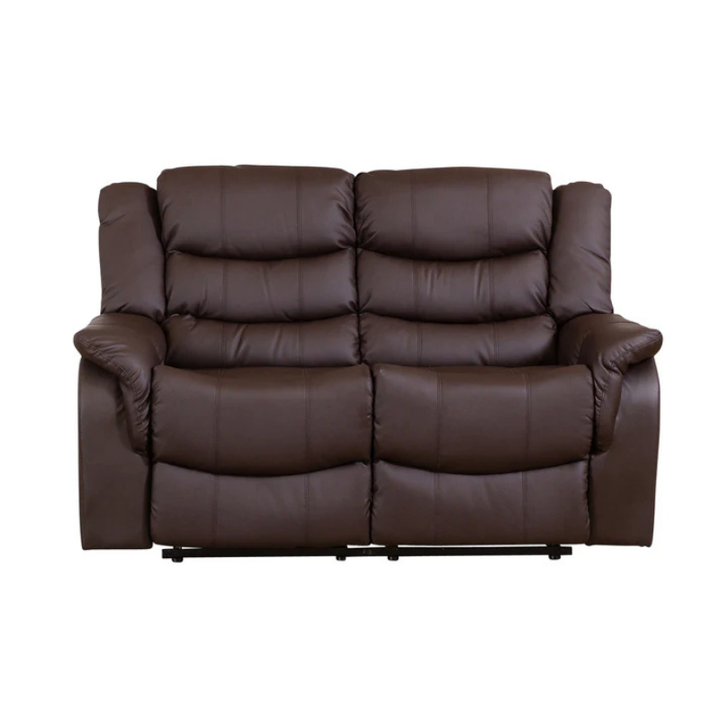 Brown Leather 2 Seater Recliner Sofa – Classic Comfort Recliner