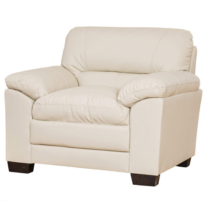 Camden Cream Leather Armchair – Elegant Comfortable Accent Chair