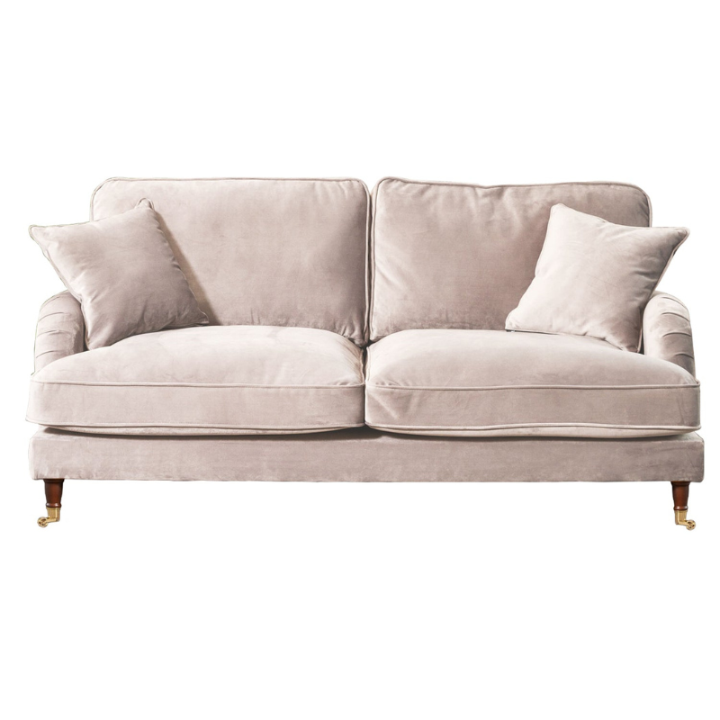 Mayfair Grey Velvet 3 Seater Sofa – Contemporary Velvet Comfort