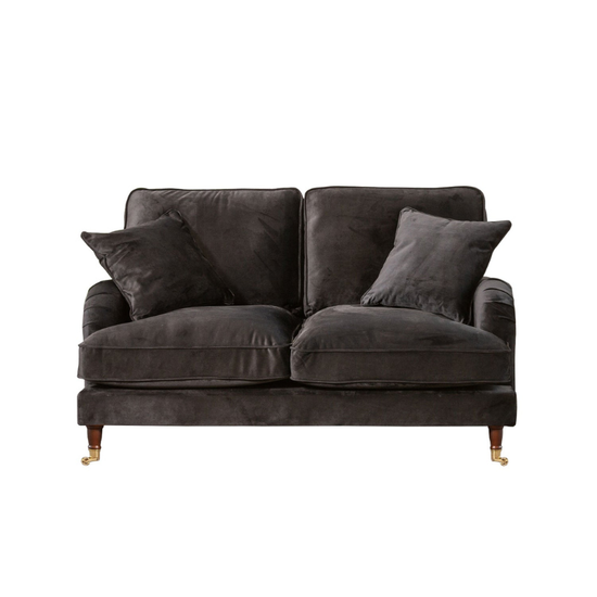 Mayfair Ebony Velvet 2 Seater Sofa – Elegant Modern Seating