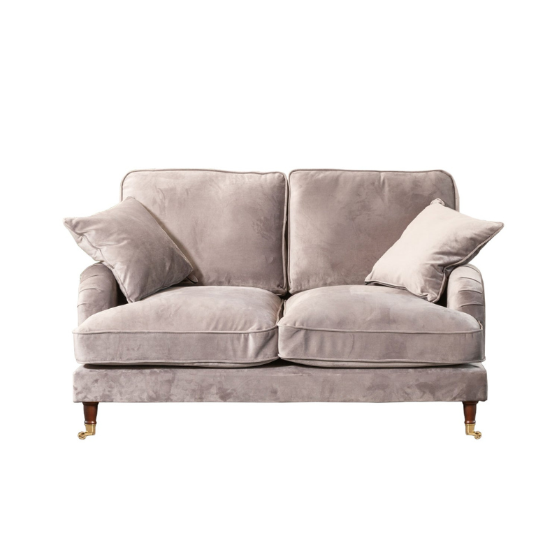 Mayfair Grey Velvet 2 Seater Sofa – Contemporary Velvet Comfort
