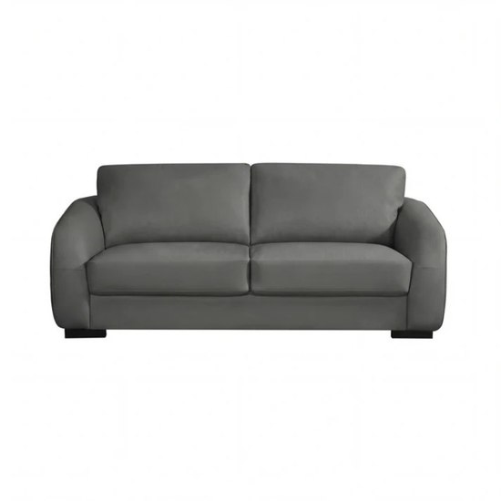Oxford Grey Bonded Leather 3 Seater Sofa – Contemporary Comfort Sofa