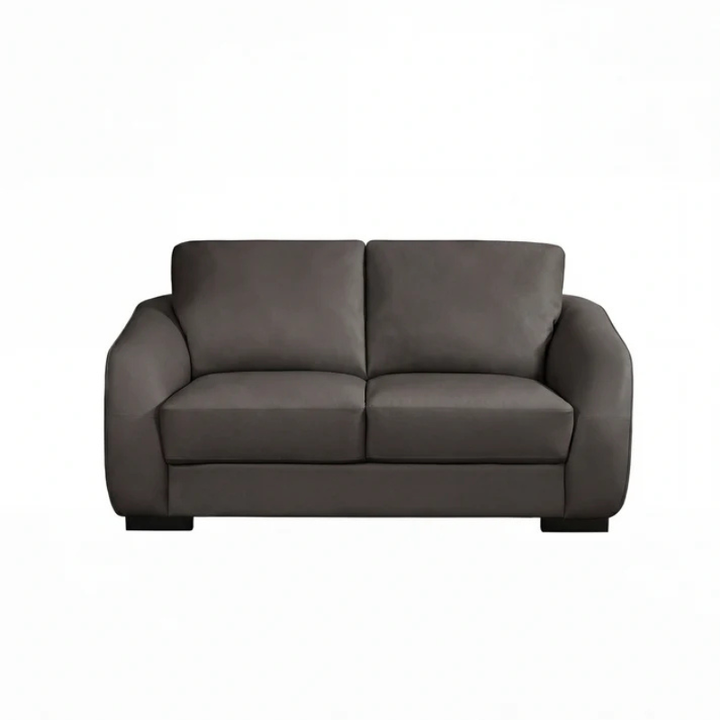 Oxford Brown Bonded Leather 2 Seater Sofa – Classic Compact Seating