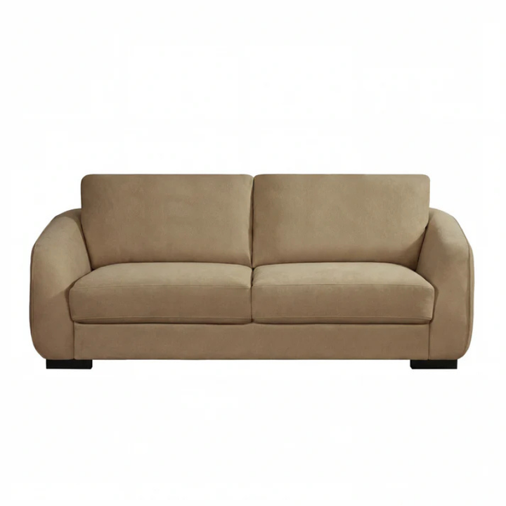 Harbour Brown Textured Fabric 3 Seater Sofa – Modern Family Comfort