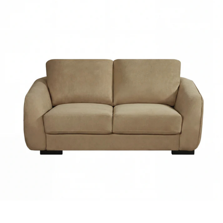 Harbour Brown Textured Fabric 2 Seater Sofa – Modern Family Comfort