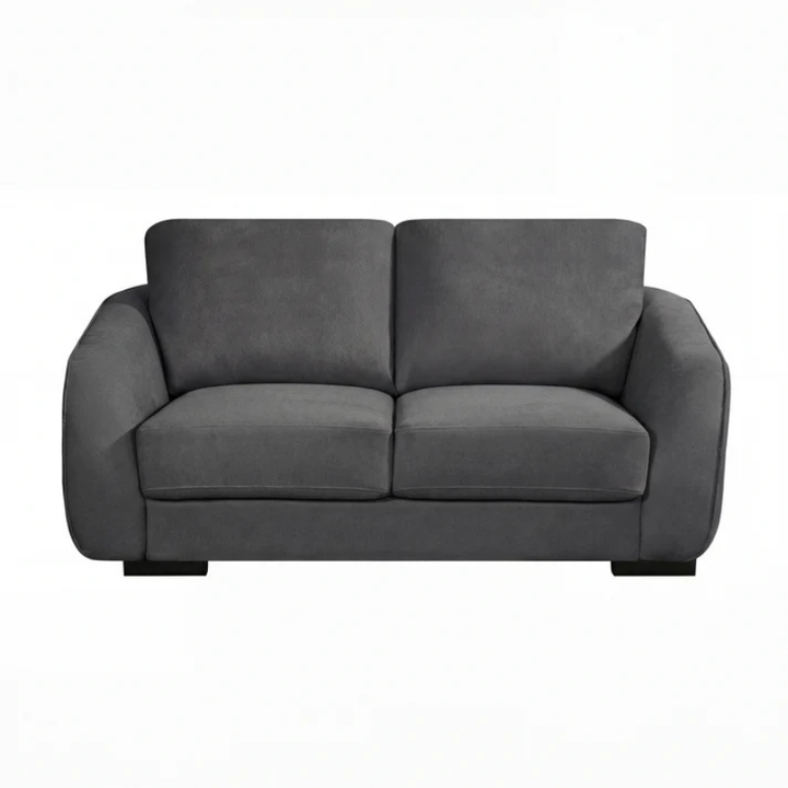 Harbour Charcoal Grey Textured Fabric 2 Seater Sofa – Contemporary Comfort