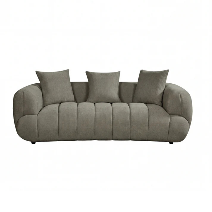 Soho Charcoal Grey Textured Fabric 3 Seater Sofa – Modern Deep Seating