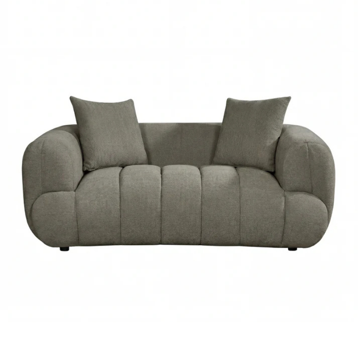 Soho Charcoal Grey Textured Fabric 2 Seater Sofa – Modern Deep Seating