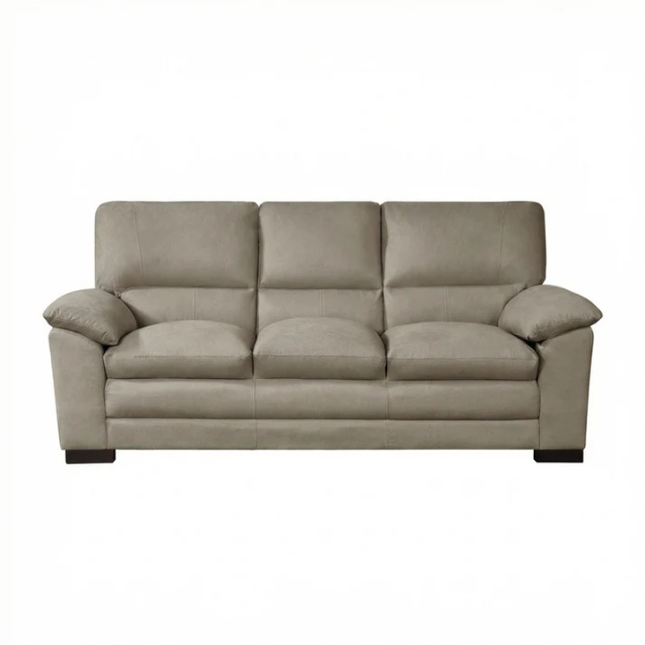 Ashton Brown Textured Fabric 3 Seater Sofa – Modern Family Comfort