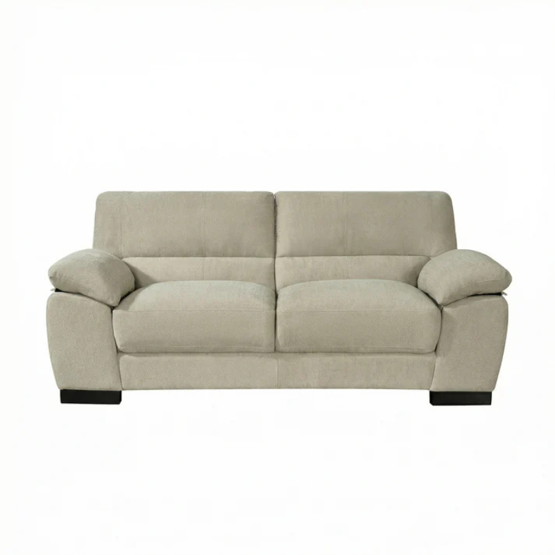 Seaton Beige Textured Fabric 3 Seater Sofa – Modern Comfortable Seating