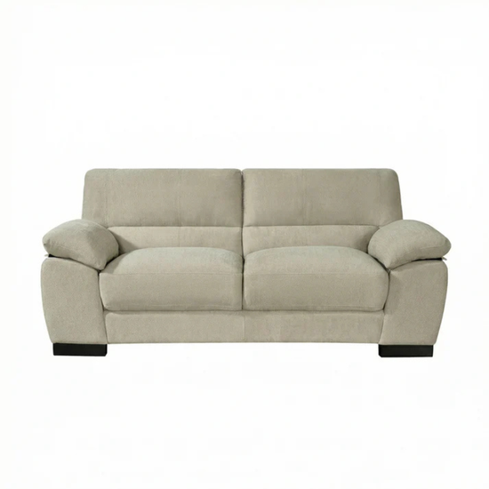 Seaton Beige Textured Fabric 3 Seater Sofa – Modern Comfortable Seating