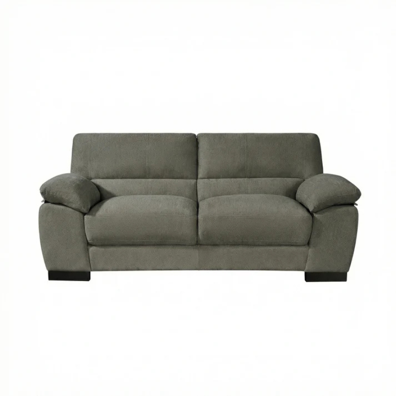 Seaton Charcoal Grey Textured Fabric 3 Seater Sofa – Contemporary Comfort