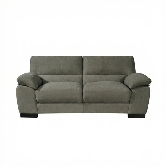 Seaton Charcoal Grey Textured Fabric 3 Seater Sofa – Contemporary Comfort
